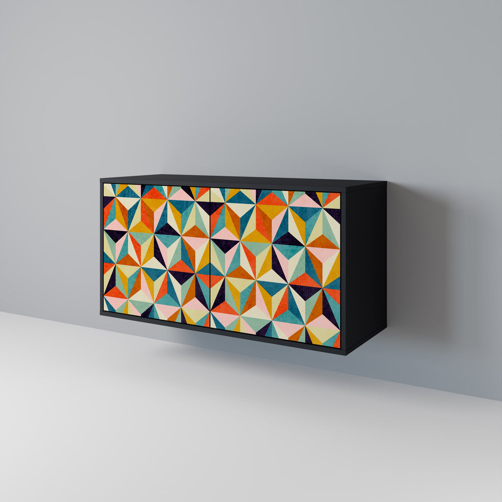 TESSELATE TREASURES Sideboard mit 2 Türen in Schwarz