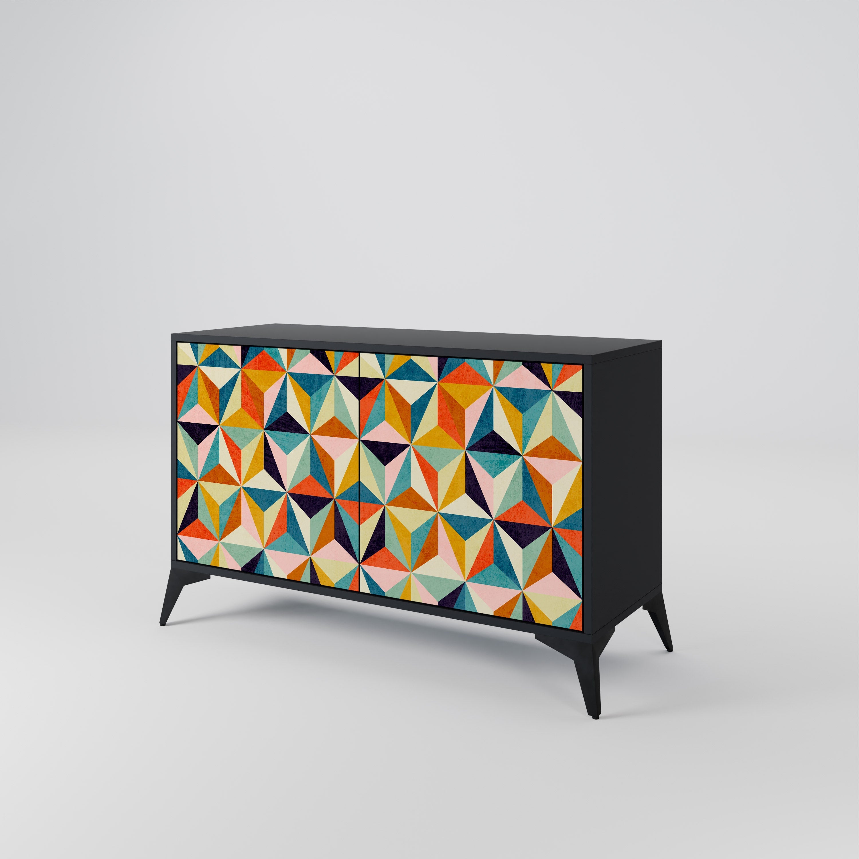 TESSELATE TREASURES Sideboard mit 2 Türen in Schwarz