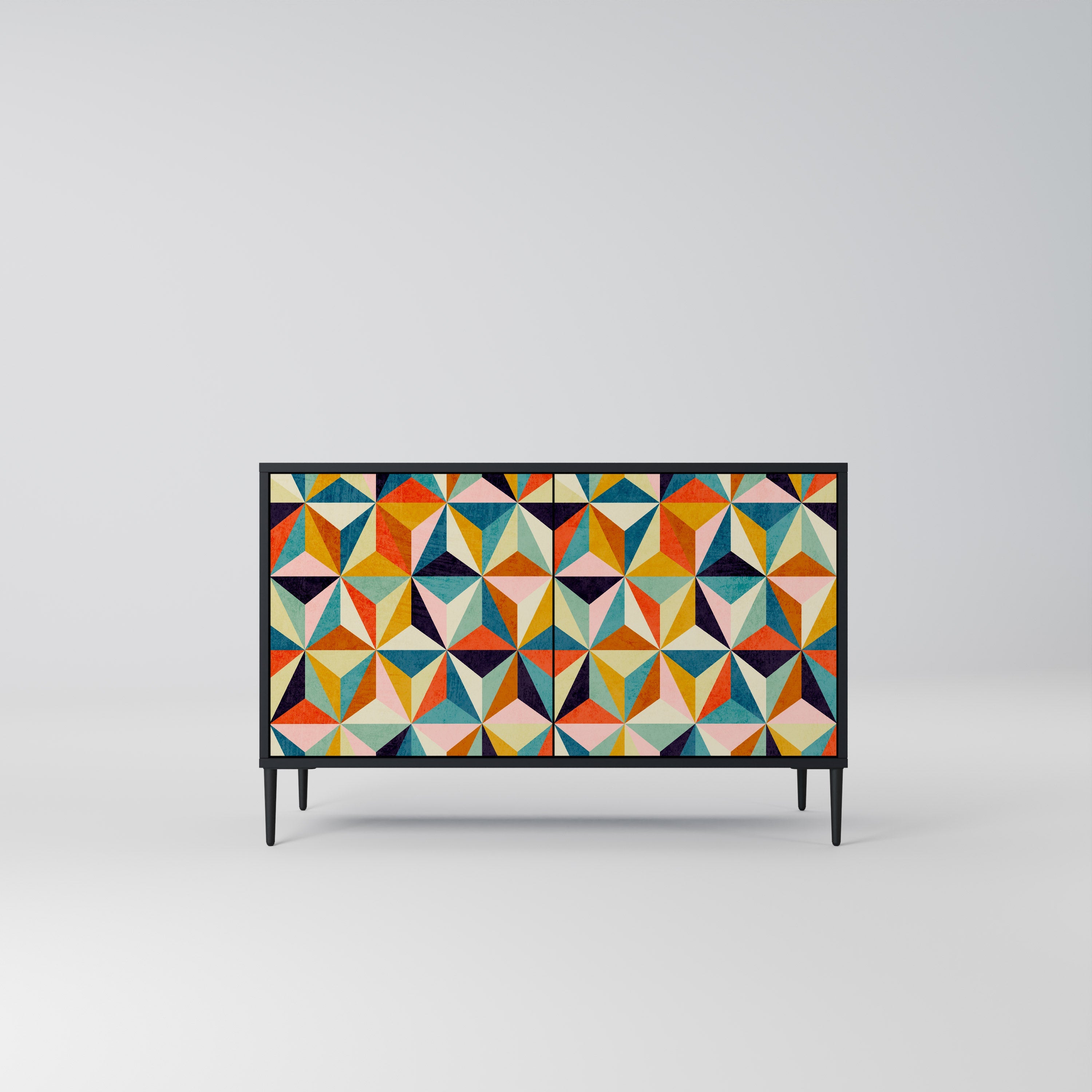 TESSELATE TREASURES 2-Door Sideboard in Black Finish
