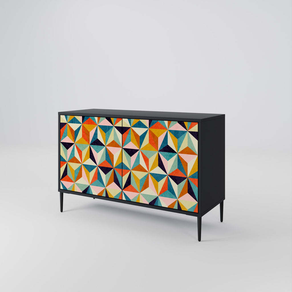 TESSELATE TREASURES Sideboard mit 2 Türen in Schwarz