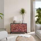 PAINTED SQUARES 2-Door Sideboard in Black Finish