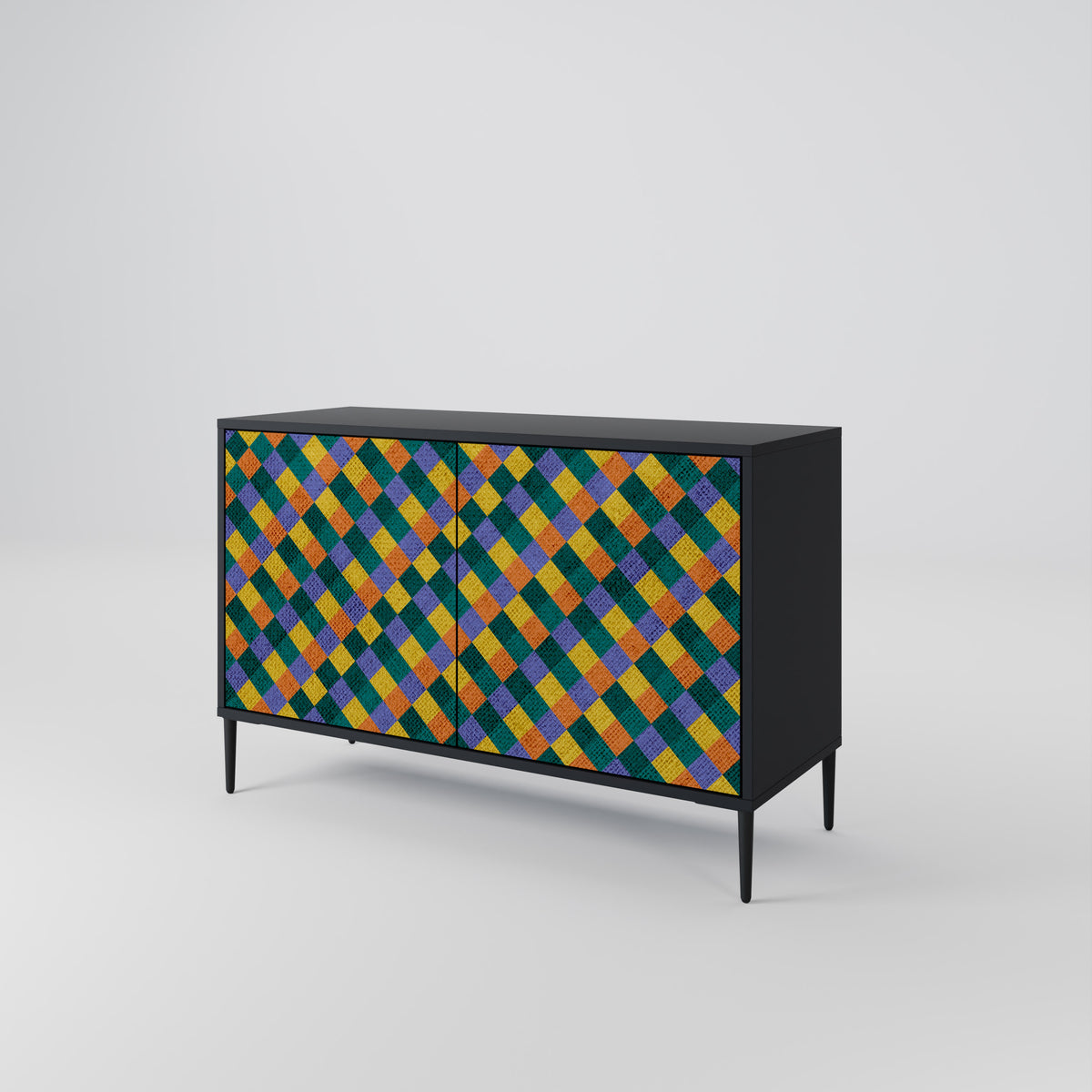 PAINTED SQUARES MIX 2-türiges Sideboard
