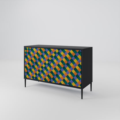 PAINTED SQUARES MIX 2-türiges Sideboard