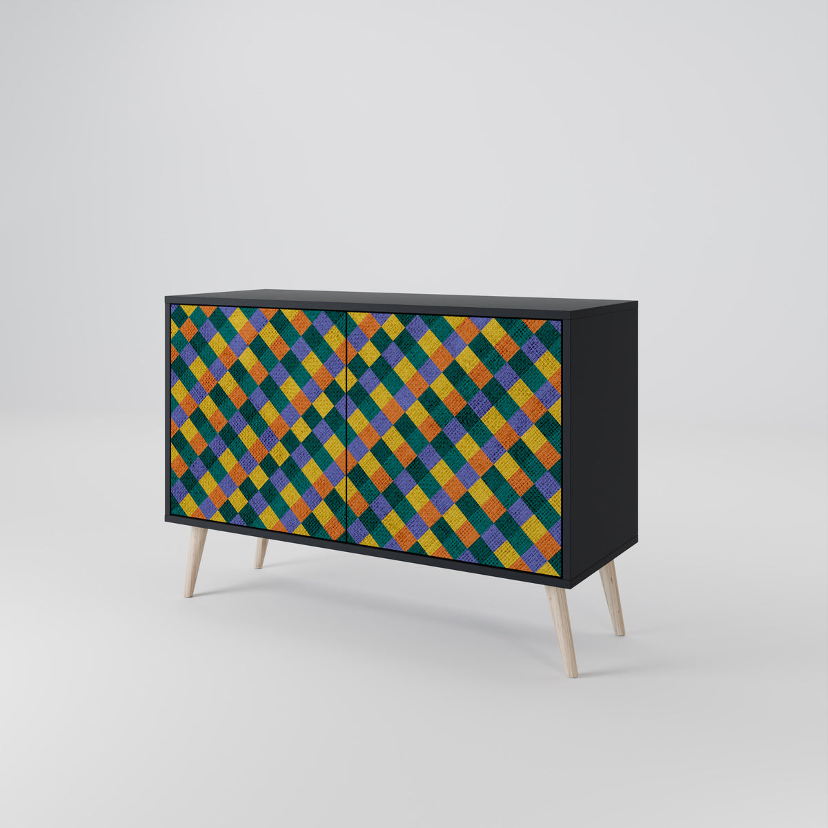 PAINTED SQUARES MIX 2-türiges Sideboard
