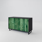 NATURAL GREEN Sideboard mit 2 Türen in Schwarz
