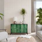 NATURAL GREEN Sideboard mit 2 Türen in Schwarz