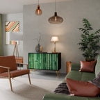 NATURAL GREEN Sideboard mit 2 Türen in Schwarz