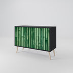 NATURAL GREEN Sideboard mit 2 Türen in Schwarz