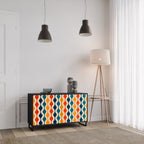COLORFUL NOSTALGIA Sideboard mit 2 Türen in Schwarz