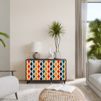 COLORFUL NOSTALGIA Sideboard mit 2 Türen in Schwarz