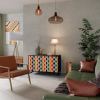 COLORFUL NOSTALGIA Sideboard mit 2 Türen in Schwarz