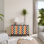 COLORFUL NOSTALGIA Sideboard mit 2 Türen in Schwarz