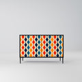 COLORFUL NOSTALGIA Sideboard mit 2 Türen in Schwarz