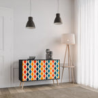COLORFUL NOSTALGIA Sideboard mit 2 Türen in Schwarz