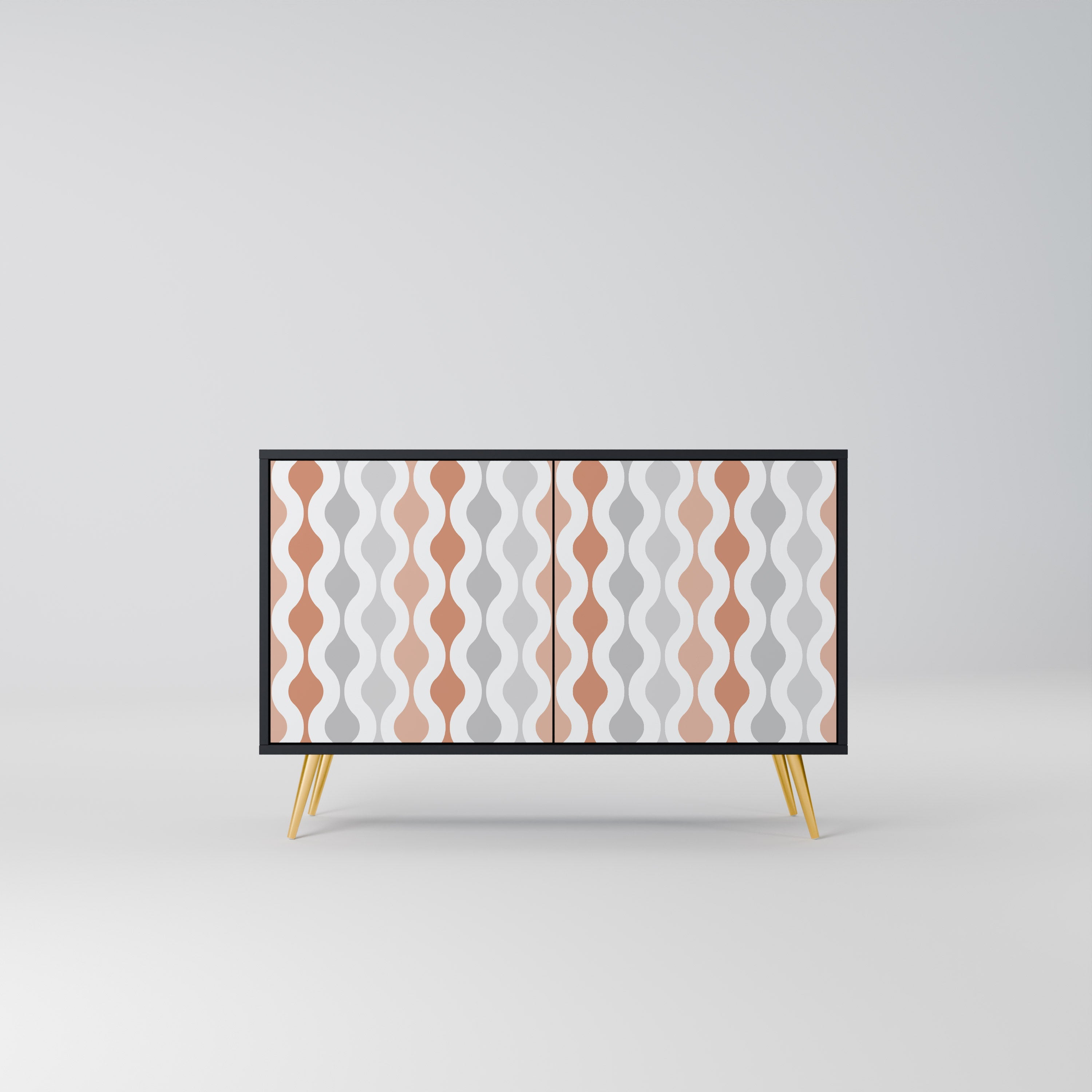 HAZY NOSTALGIA 2-Door Sideboard in Black Finish