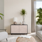 CERAMIC TEXTURE 2-Door Sideboard in Black Finish