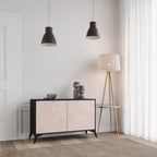 CERAMIC TEXTURE 2-Door Sideboard in Black Finish