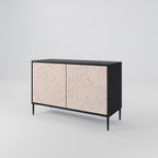CERAMIC TEXTURE 2-Door Sideboard in Black Finish