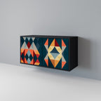 CRACKED ILLUSION 2-Door Sideboard in Black Finish