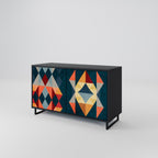 CRACKED ILLUSION 2-Door Sideboard in Black Finish