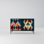 CRACKED ILLUSION 2-Door Sideboard in Black Finish