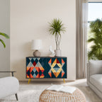 CRACKED ILLUSION 2-Door Sideboard in Black Finish