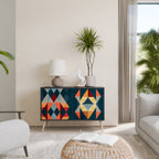 CRACKED ILLUSION 2-Door Sideboard in Black Finish