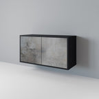 CONCRETE WALL 2-Door Sideboard in Black Finish