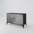 CONCRETE WALL 2-Door Sideboard in Black Finish