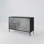 CONCRETE WALL 2-Door Sideboard in Black Finish