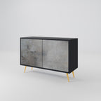 CONCRETE WALL 2-Door Sideboard in Black Finish