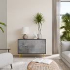 CONCRETE WALL 2-Door Sideboard in Black Finish