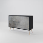 CONCRETE WALL 2-Door Sideboard in Black Finish