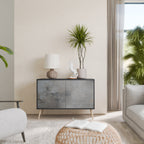 CONCRETE WALL 2-Door Sideboard in Black Finish