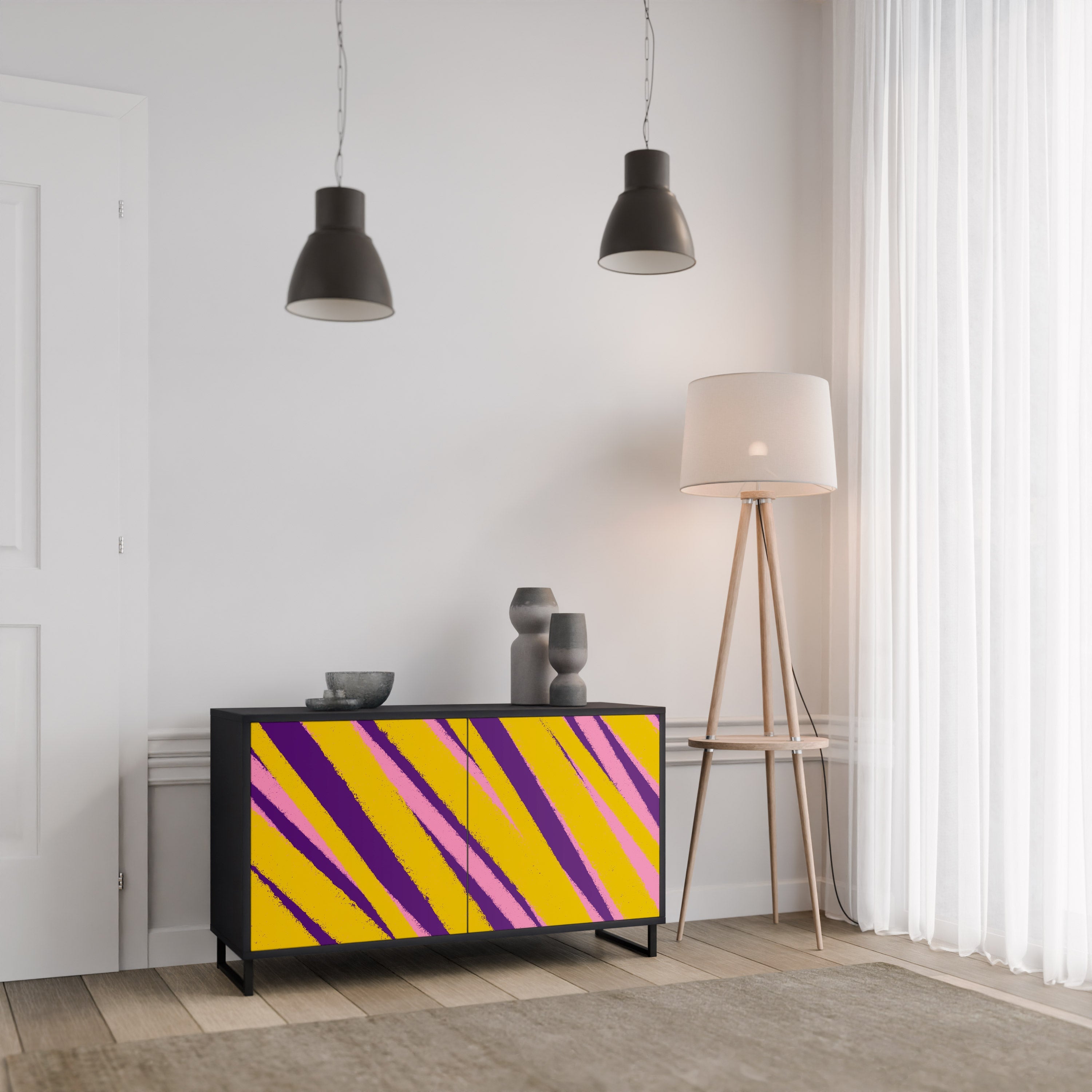 DREAMS COME TRUE 2-Door Sideboard in Black Finish