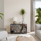 GOLDEN TIDES Sideboard mit 2 Türen in Schwarz