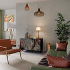 GOLDEN TIDES Sideboard mit 2 Türen in Schwarz