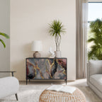 GOLDEN TIDES Sideboard mit 2 Türen in Schwarz