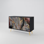 GOLDEN TIDES Sideboard mit 2 Türen in Schwarz
