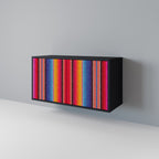 ETHNIC MEXICAN Sideboard mit 2 Türen in Schwarz