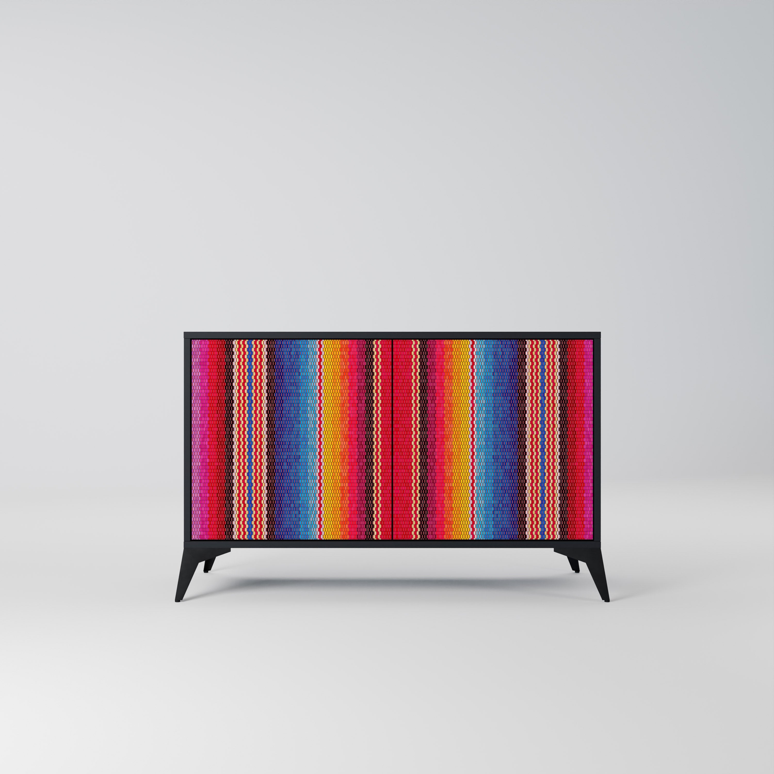 ETHNIC MEXICAN 2-Door Sideboard in Black Finish