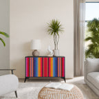 ETHNIC MEXICAN Sideboard mit 2 Türen in Schwarz