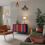 ETHNIC MEXICAN Sideboard mit 2 Türen in Schwarz