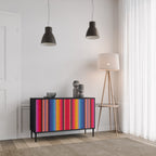ETHNIC MEXICAN Sideboard mit 2 Türen in Schwarz