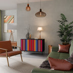 ETHNIC MEXICAN Sideboard mit 2 Türen in Schwarz