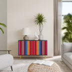 ETHNIC MEXICAN Sideboard mit 2 Türen in Schwarz