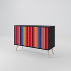 ETHNIC MEXICAN Sideboard mit 2 Türen in Schwarz