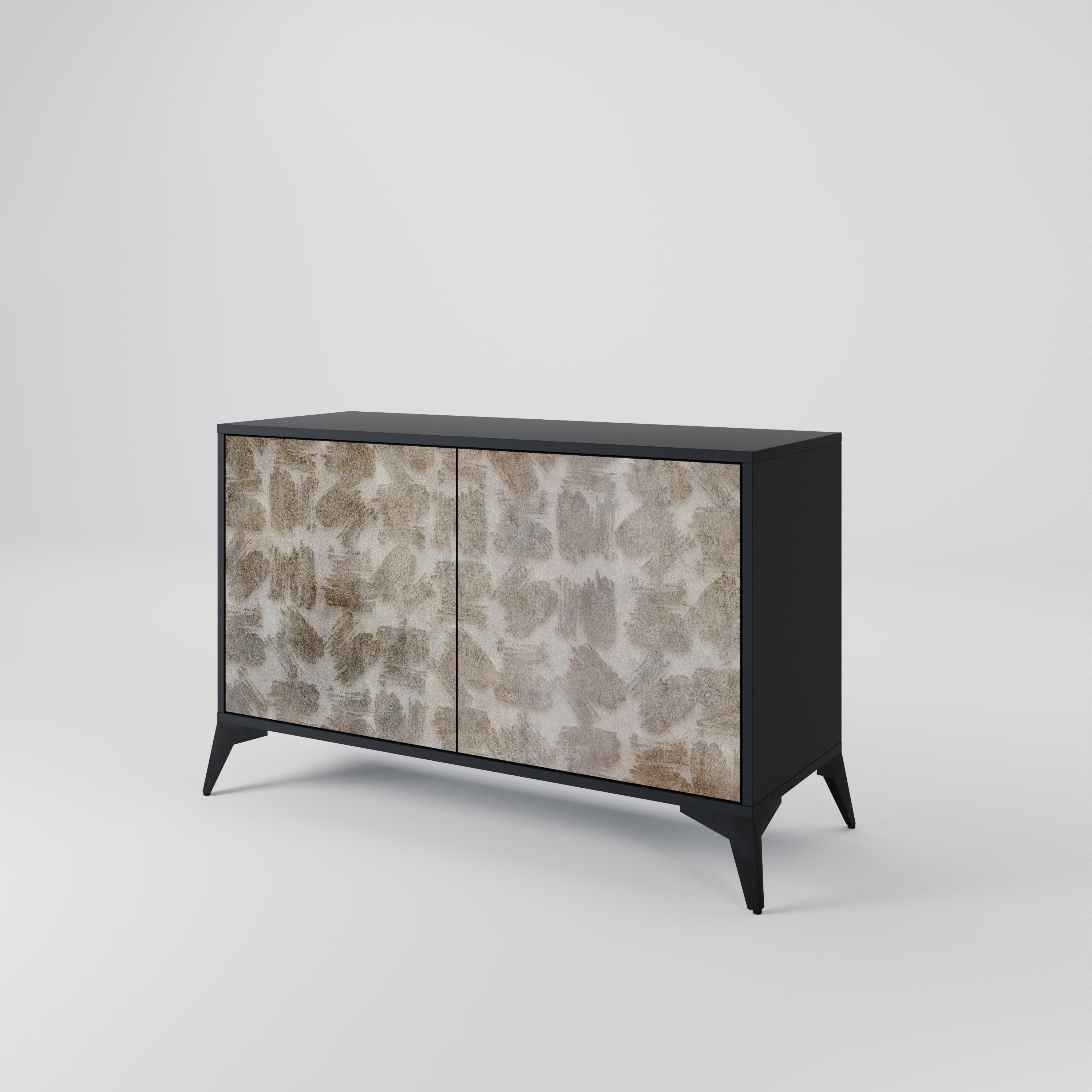 SLIGHTLY BLURRED 2-Door Sideboard in Black Finish
