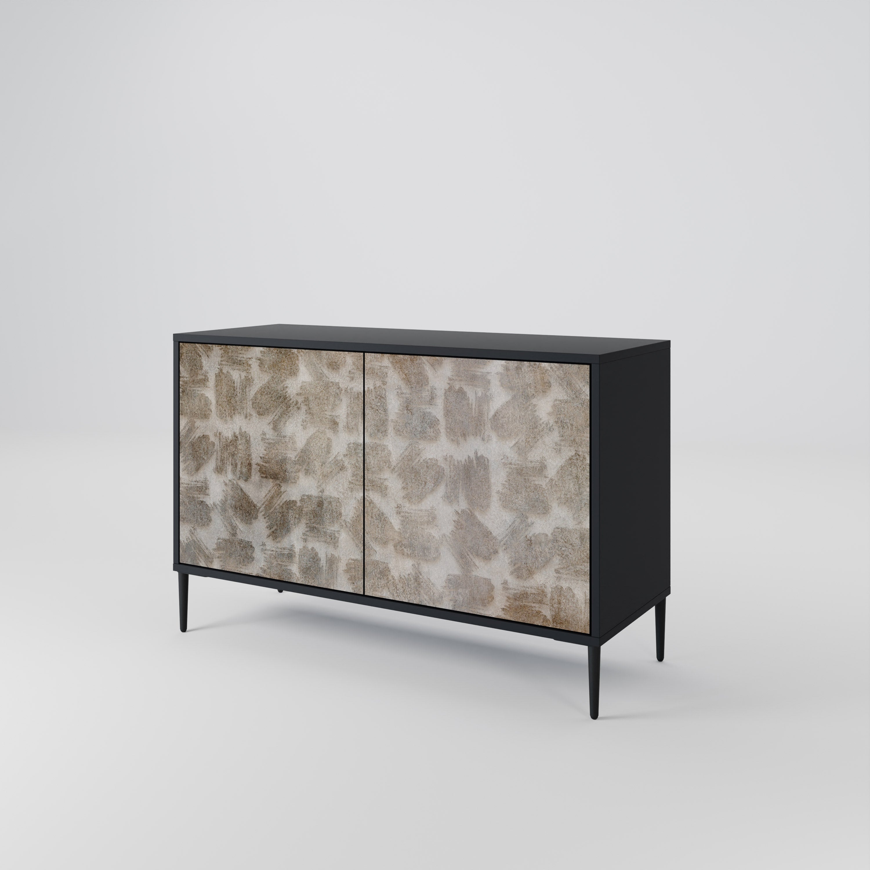 SLIGHTLY BLURRED 2-Door Sideboard in Black Finish