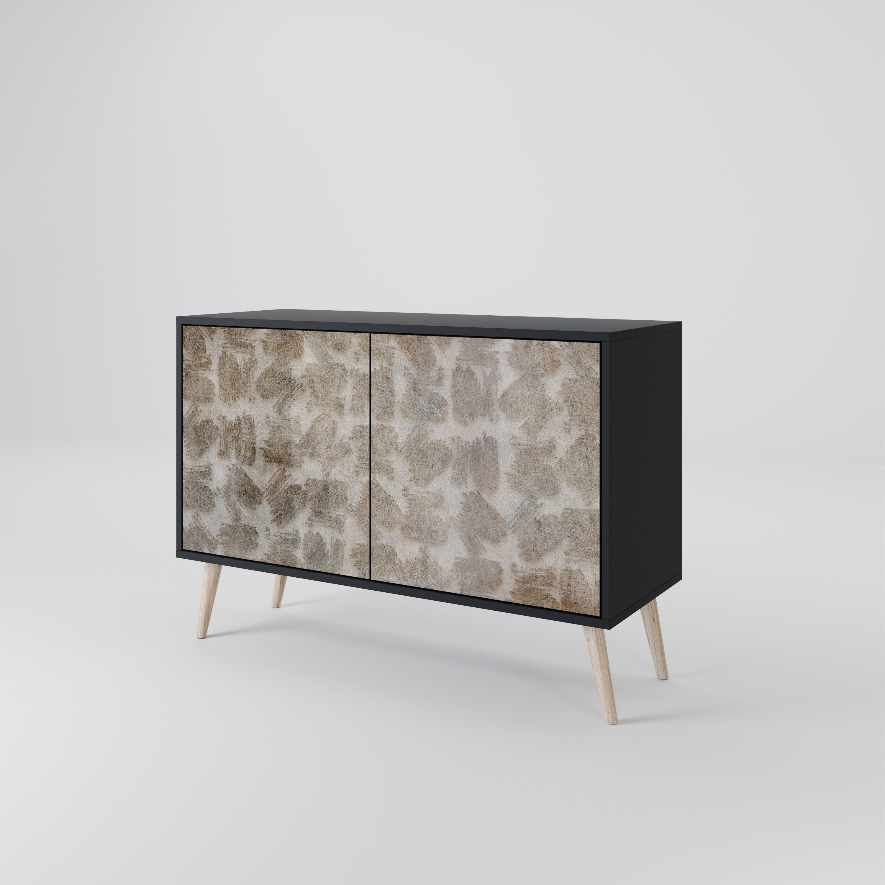 SLIGHTLY BLURRED 2-Door Sideboard in Black Finish